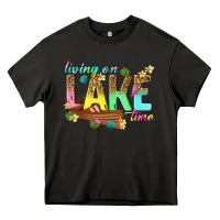 Asphalt living on lake time Heavy Core Tee - texasbilliewilder