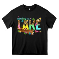 Black living on lake time Heavy Core Tee - texasbilliewilder