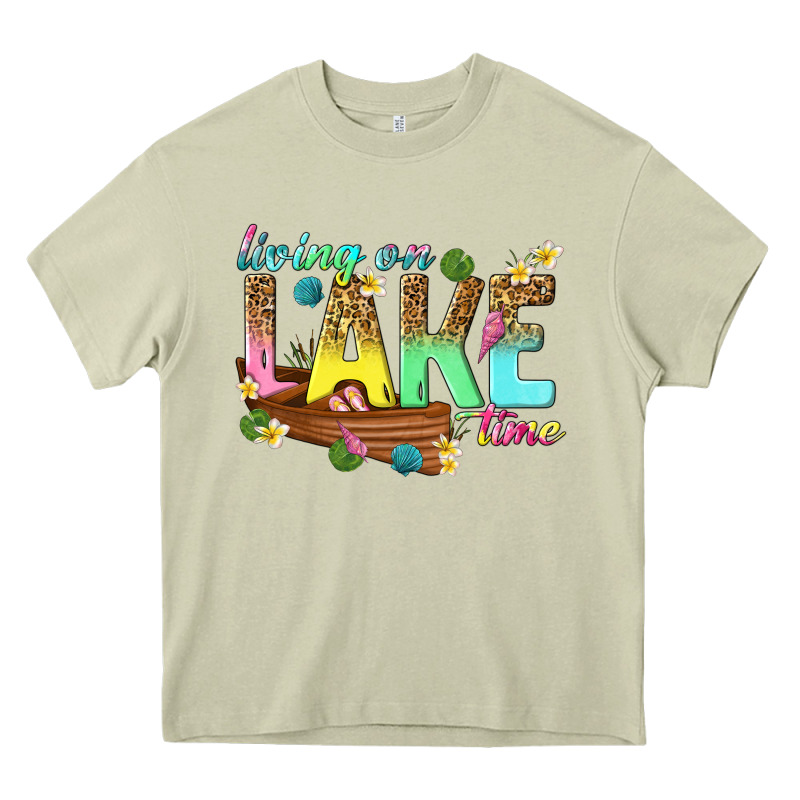 Living On Lake Time Heavy Core Tee by texasbilliewilder | Teevron