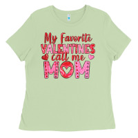 Matcha my favorite valentine call me mom Ladies Tee - texasbilliewilder