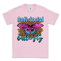 Bubblegum Pink Western Anti-Social Butterfly Classic Tee - LillyAllenDesigns