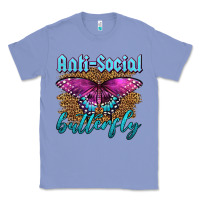 Colony Blue Western Anti-Social Butterfly Classic Tee - LillyAllenDesigns