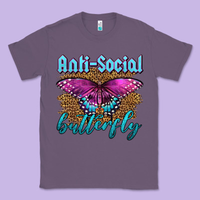Western Anti-social Butterfly Classic Tee Designed By Lillyallendesigns