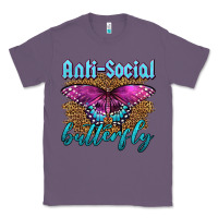 Lavender Western Anti-Social Butterfly Classic Tee - LillyAllenDesigns