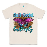 Natural Western Anti-Social Butterfly Classic Tee - LillyAllenDesigns