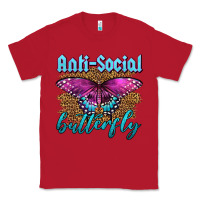 Red Western Anti-Social Butterfly Classic Tee - LillyAllenDesigns
