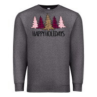 Charcoal Heather Happy Holidays Tree Premium Sweatshirt - Bettercallsaul