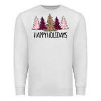 Oatmeal Heather Happy Holidays Tree Premium Sweatshirt - Bettercallsaul