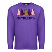 Purple Happy Holidays Tree Premium Sweatshirt - Bettercallsaul