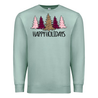 Seafoam Happy Holidays Tree Premium Sweatshirt - Bettercallsaul