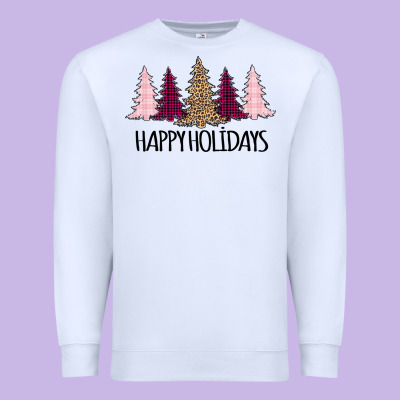 Happy Holidays Tree Premium Sweatshirt Designed By Bettercallsaul