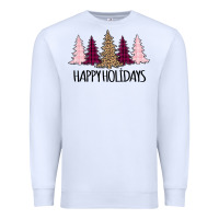 White Happy Holidays Tree Premium Sweatshirt - Bettercallsaul