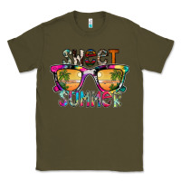 Army Green Sweet Summer Classic Tee - CowhideDigitalArt