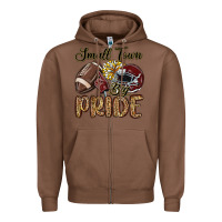 Chestnut small town big pride maroon yellow Zipper Hoodie - MaliasSmallBusiness