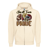 Sandshell small town big pride maroon yellow Zipper Hoodie - MaliasSmallBusiness
