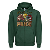 Sports Green small town big pride maroon yellow Zipper Hoodie - MaliasSmallBusiness