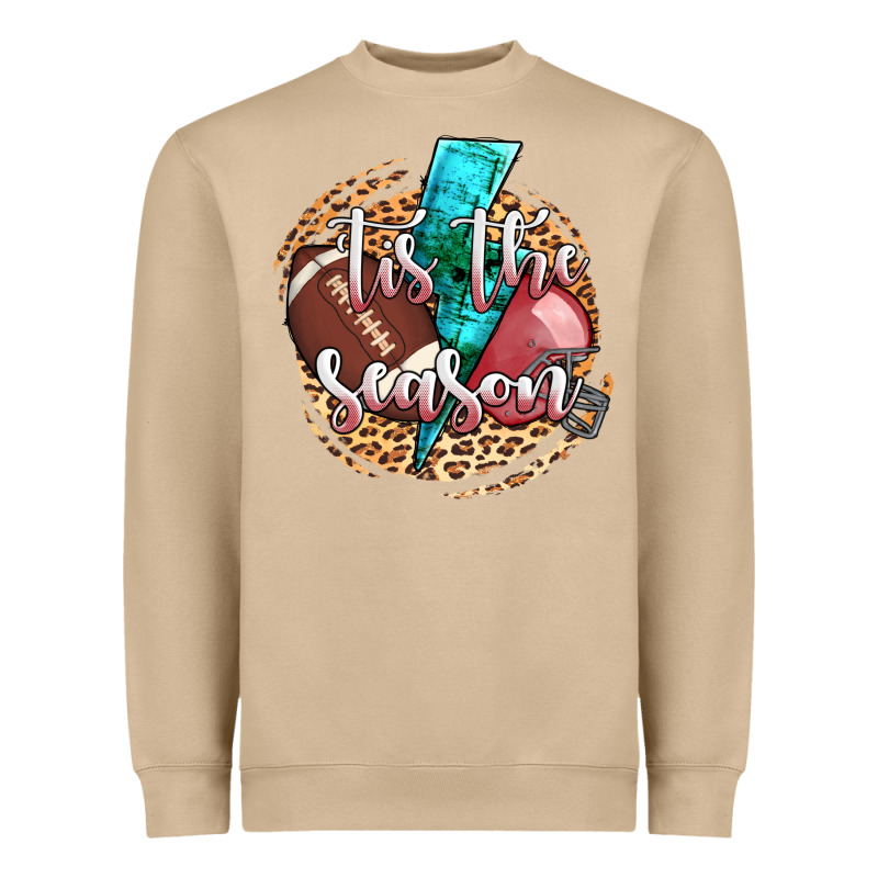Tis The Season Football Helmet Heavyweight Sweatshirt by AdoDesignShop | Teevron