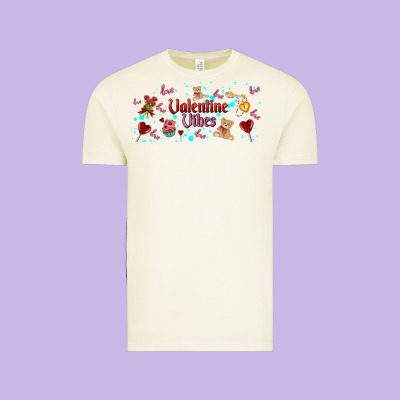 Love Vibes And Valentines Vintage Tee Designed By Adodesignshop