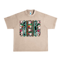 French Oak baseball serape cowhide turquoise leopard glitter  brushstrokes Urban Heavy Tee - Artiststas
