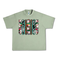 Oil Green baseball serape cowhide turquoise leopard glitter  brushstrokes Urban Heavy Tee - Artiststas