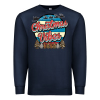 Navy Christmas Vibes Premium Sweatshirt - Bettercallsaul