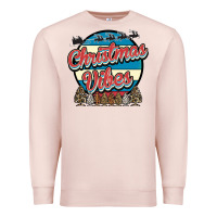 Pale Pink Christmas Vibes Premium Sweatshirt - Bettercallsaul