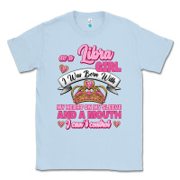 Dusty Blue As A Libra Girl I Was Born With My Heart On My Sleeve And A Mouth Classic Tee - Jasminsmagicworld