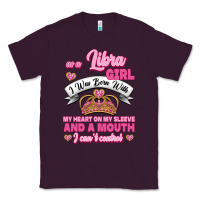 Plum As A Libra Girl I Was Born With My Heart On My Sleeve And A Mouth Classic Tee - Jasminsmagicworld