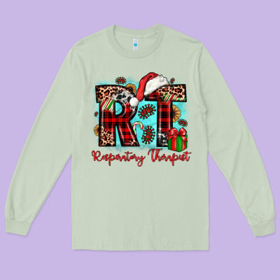 Christmas Rt Respiratory Therapist Long Sleeve Tee Designed By Jahusdesignshop