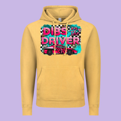 Dibs On The Driver Background Vintage Hoodie Designed By Adodesignshop