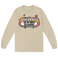 Mushroom ask me about my pronouns Long Sleeve Tee - MaliasSmallBusiness