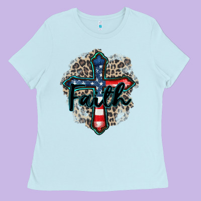 Faith Usa Ladies Tee Designed By Zillion Design Studio