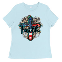 Baby Blue faith usa Ladies Tee - Zillion Design Studio