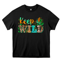 Black keep it wild Heavy Core Tee - Zillion Design Studio