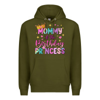 Army Green mommy of the birthday princess Premium Hoodie - NancyCooperArtShop