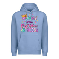 Colony Blue mommy of the birthday princess Premium Hoodie - NancyCooperArtShop
