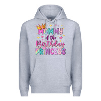 Heather Grey mommy of the birthday princess Premium Hoodie - NancyCooperArtShop