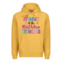 Mustard mommy of the birthday princess Premium Hoodie - NancyCooperArtShop