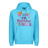 Ocean Blue mommy of the birthday princess Premium Hoodie - NancyCooperArtShop