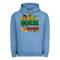 Pigment Pebble Blue Black Nurse magic Urban Hoodie - HowdyJamesFarm