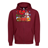 Burgundy i love being a gigi Zipper Hoodie - MaliasSmallBusiness