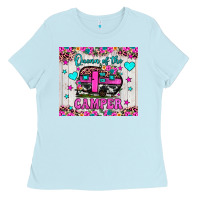 Baby Blue queen of the camper Ladies Tee - JahusDesignShop