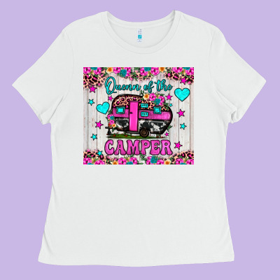 Queen Of The Camper Ladies Tee Designed By Jahusdesignshop