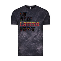 Cloud Black eat sleep latino repeat Vintage Tee - BundleAndBundleShop
