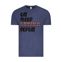 Vintage Denim eat sleep latino repeat Vintage Tee - BundleAndBundleShop