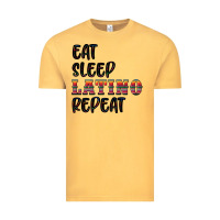 Vintage Mustard eat sleep latino repeat Vintage Tee - BundleAndBundleShop