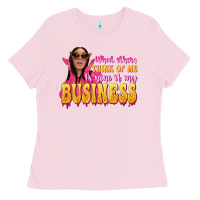 Bubblegum Pink afro black boss lady Ladies Tee - texasbilliewilder