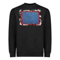 Black cowhide bandana denim background Heavyweight Sweatshirt - AdoDesignShop