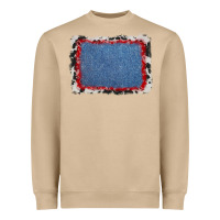 Mushroom cowhide bandana denim background Heavyweight Sweatshirt - AdoDesignShop