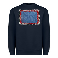 Navy cowhide bandana denim background Heavyweight Sweatshirt - AdoDesignShop